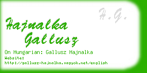 hajnalka gallusz business card